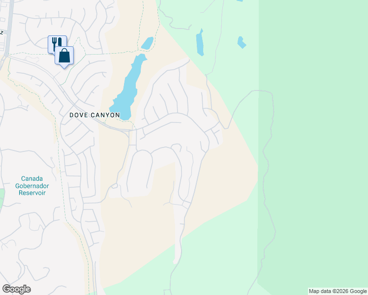 map of restaurants, bars, coffee shops, grocery stores, and more near 15 Willowglade in Trabuco Canyon