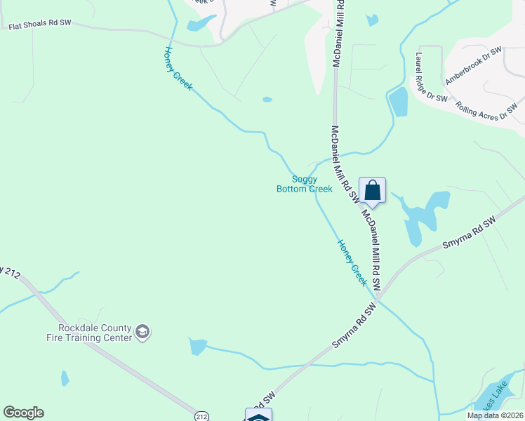 map of restaurants, bars, coffee shops, grocery stores, and more near 2229 McDaniel Mill Road Southwest in Conyers