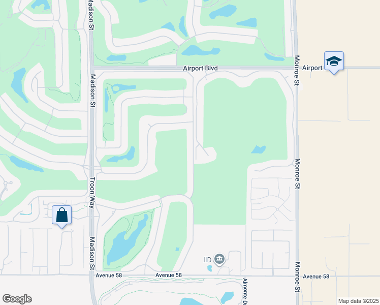 map of restaurants, bars, coffee shops, grocery stores, and more near 56805 Mountain View in La Quinta