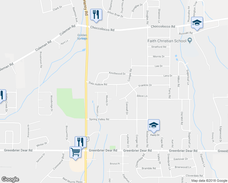 map of restaurants, bars, coffee shops, grocery stores, and more near 900 Hampton Drive in Anniston