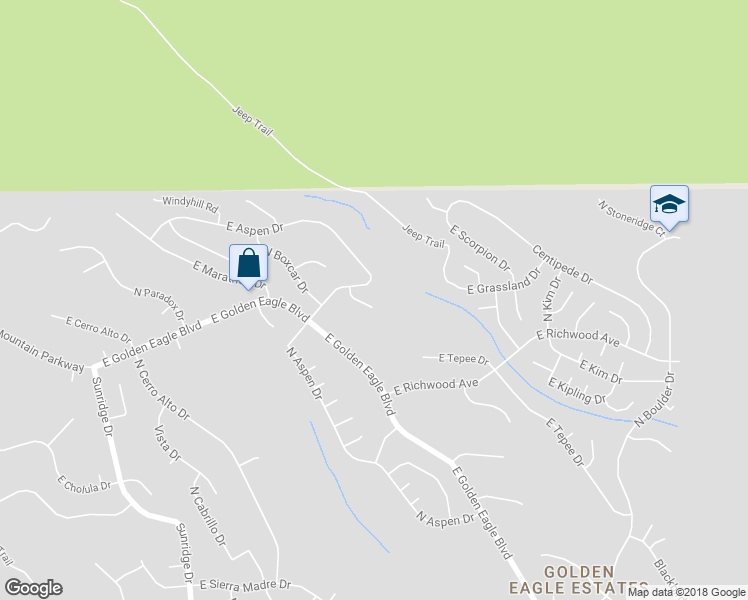 map of restaurants, bars, coffee shops, grocery stores, and more near 16405 Canyon Drive in Fountain Hills