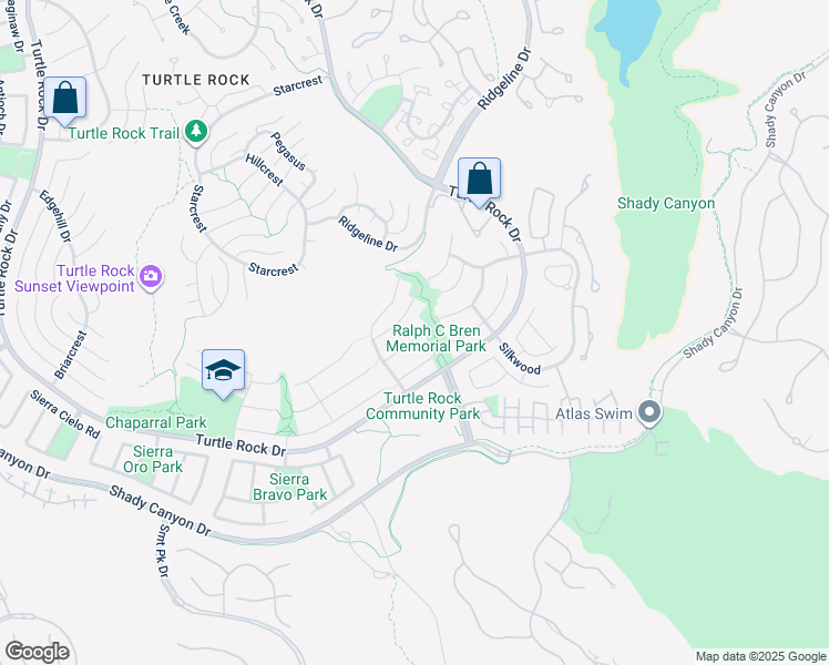 map of restaurants, bars, coffee shops, grocery stores, and more near 17 Elderberry in Irvine