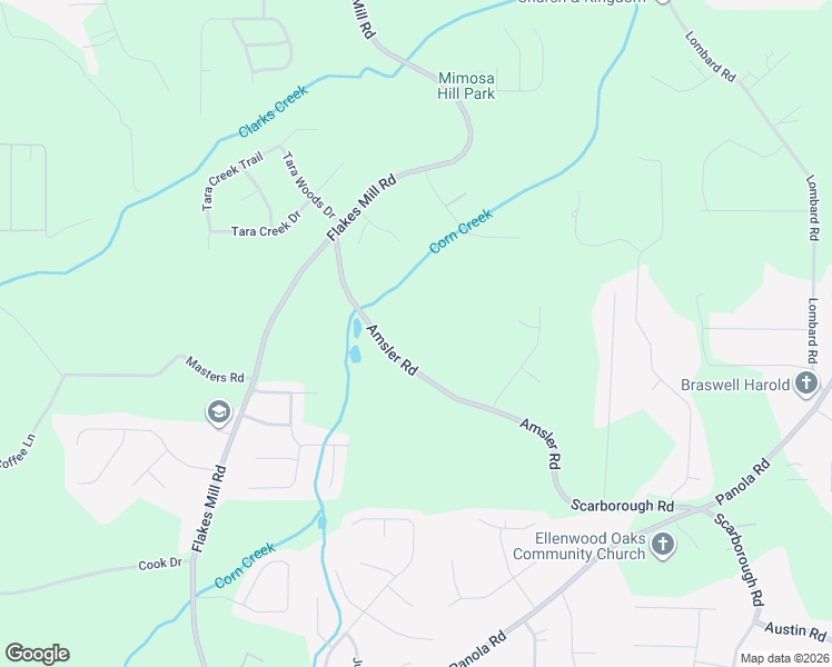 map of restaurants, bars, coffee shops, grocery stores, and more near 4792 Amsler Road in Ellenwood