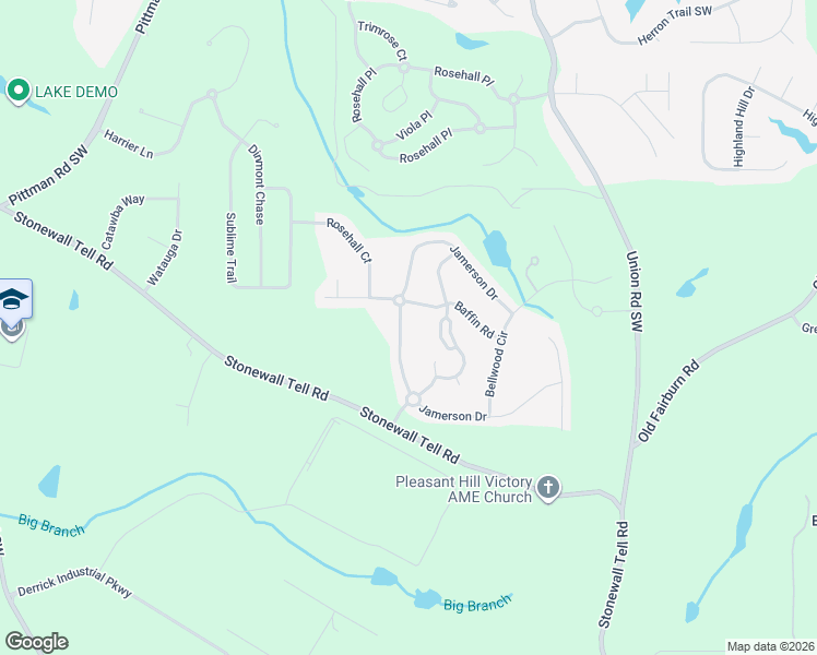 map of restaurants, bars, coffee shops, grocery stores, and more near 5658 Jamerson Drive in Atlanta