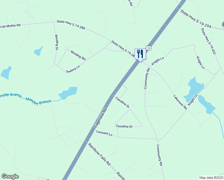 map of restaurants, bars, coffee shops, grocery stores, and more near 1748 Edgefield Road in North Augusta