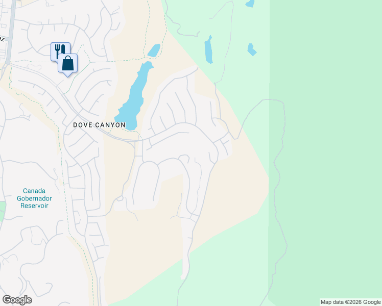 map of restaurants, bars, coffee shops, grocery stores, and more near 15 Willowglade in Trabuco Canyon
