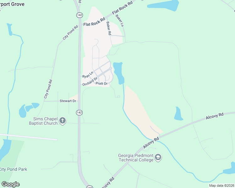 map of restaurants, bars, coffee shops, grocery stores, and more near 35 Pratt Circle in Covington