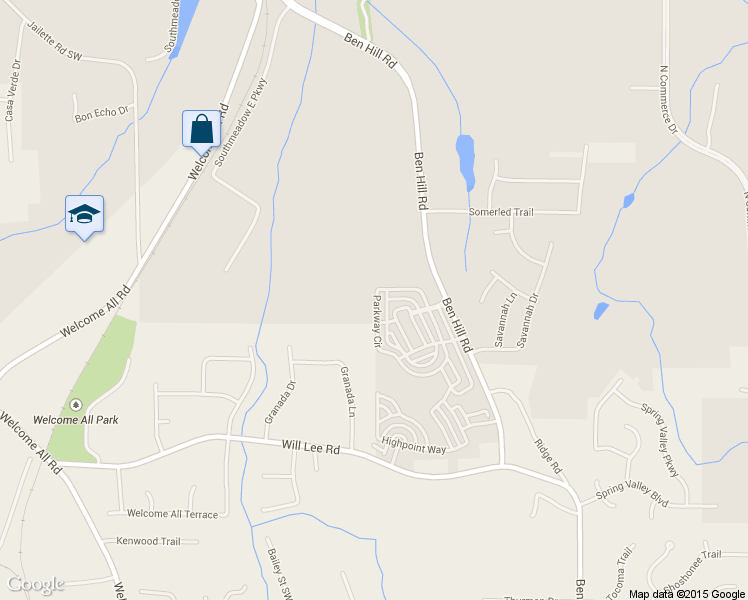 map of restaurants, bars, coffee shops, grocery stores, and more near 4540 Parkway Circle in College Park