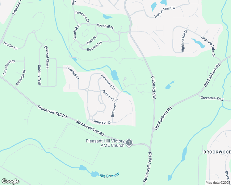 map of restaurants, bars, coffee shops, grocery stores, and more near 5871 Jamerson Drive in Atlanta