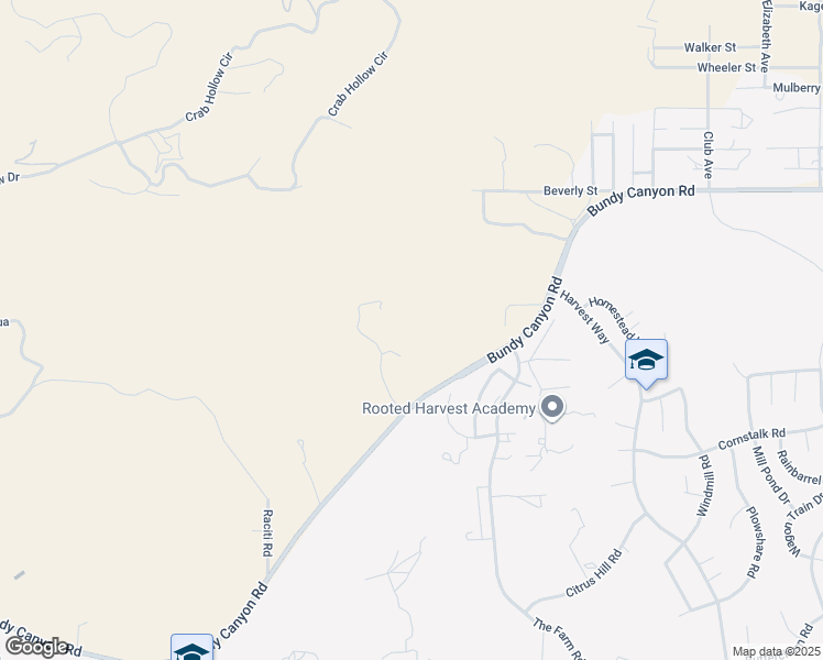 map of restaurants, bars, coffee shops, grocery stores, and more near Chico Hills Road in Wildomar