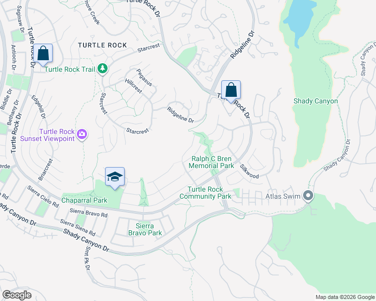 map of restaurants, bars, coffee shops, grocery stores, and more near 20 Southern Wood in Irvine