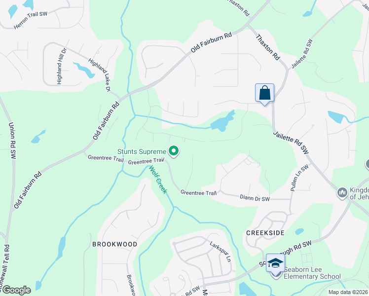 map of restaurants, bars, coffee shops, grocery stores, and more near 509 Fortner Lane in Atlanta