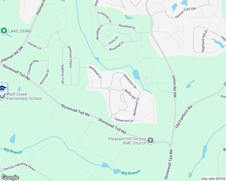 map of restaurants, bars, coffee shops, grocery stores, and more near 5652 Baffin Road in Atlanta