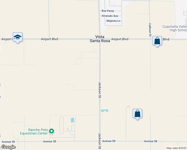 map of restaurants, bars, coffee shops, grocery stores, and more near Jackson Street in Thermal