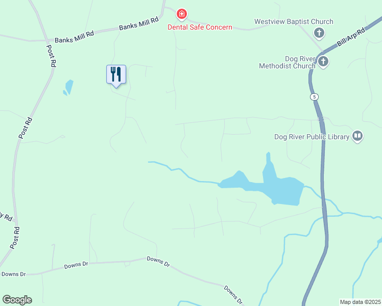 map of restaurants, bars, coffee shops, grocery stores, and more near 6178 Clear Brook Pass in Douglasville