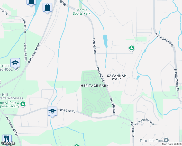 map of restaurants, bars, coffee shops, grocery stores, and more near 4524 Parkway Circle in Atlanta