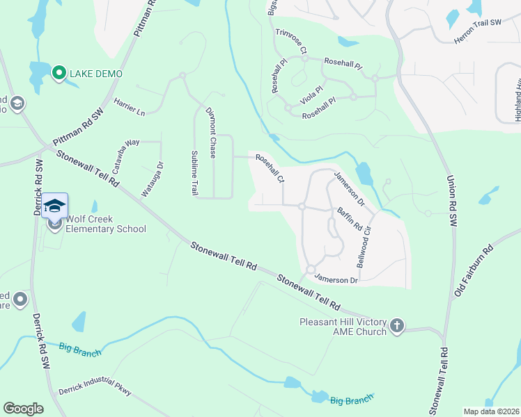 map of restaurants, bars, coffee shops, grocery stores, and more near 5673 Baffin Road in Atlanta