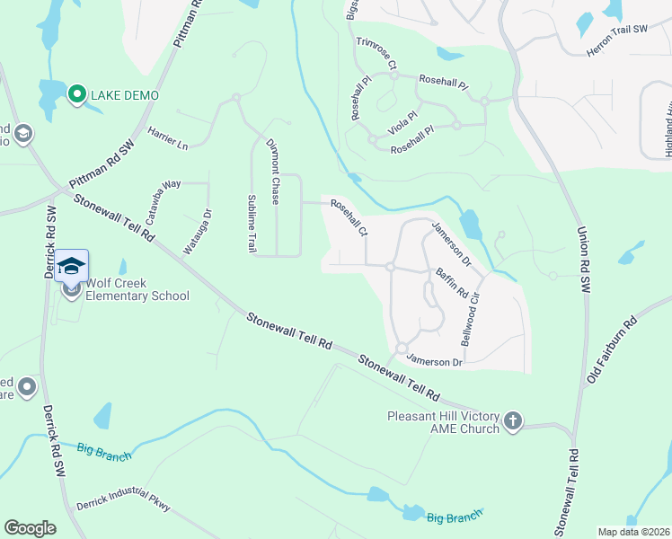 map of restaurants, bars, coffee shops, grocery stores, and more near 5673 Baffin Road in Atlanta