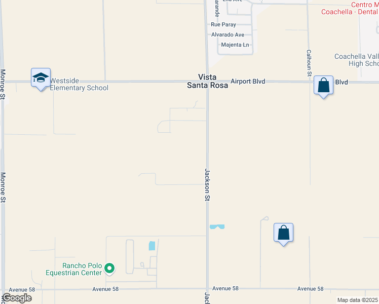 map of restaurants, bars, coffee shops, grocery stores, and more near Jackson Street in Thermal