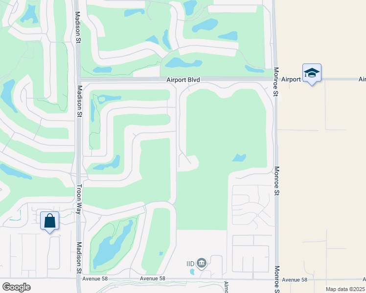 map of restaurants, bars, coffee shops, grocery stores, and more near 56678 Palms Drive in La Quinta
