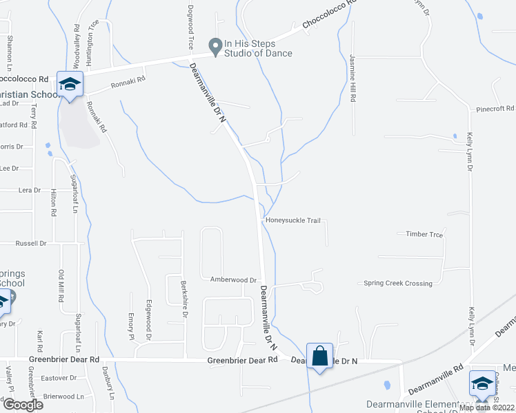 map of restaurants, bars, coffee shops, grocery stores, and more near 1105 Dearmanville Drive North in Anniston