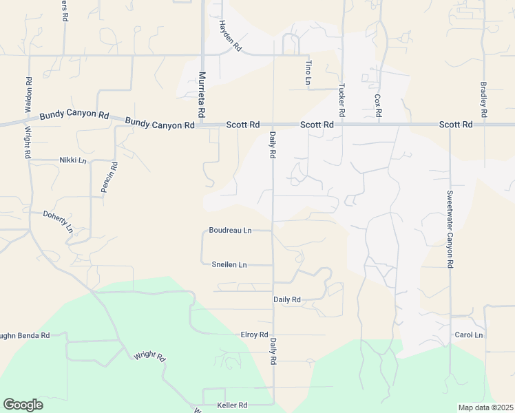 map of restaurants, bars, coffee shops, grocery stores, and more near 33283 Daily Road in Menifee
