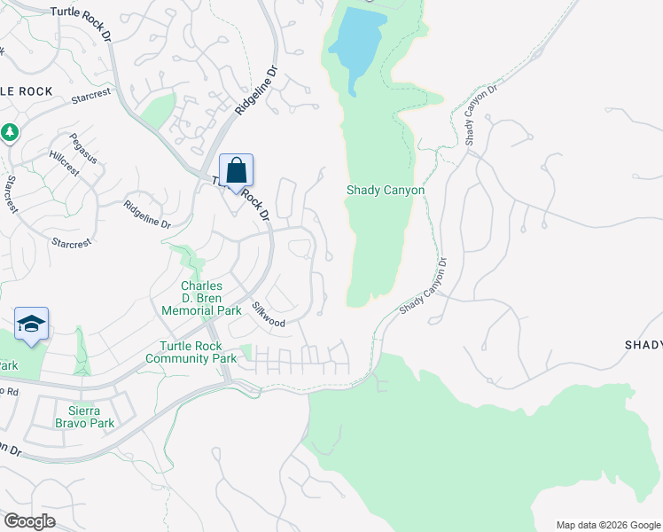 map of restaurants, bars, coffee shops, grocery stores, and more near 45 Morning View in Irvine