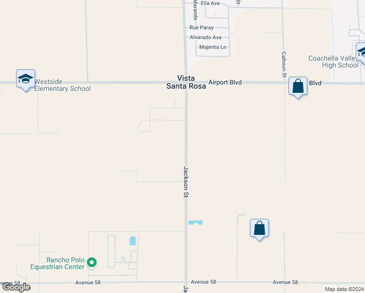 map of restaurants, bars, coffee shops, grocery stores, and more near Jackson Street in Thermal