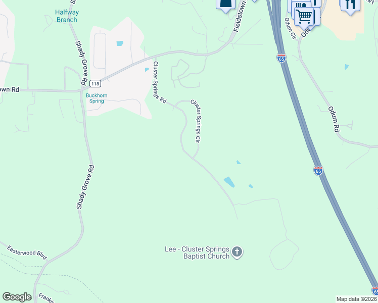 map of restaurants, bars, coffee shops, grocery stores, and more near 807 Cluster Springs Road in Gardendale