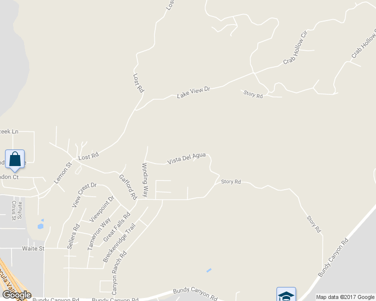 map of restaurants, bars, coffee shops, grocery stores, and more near 22984 Vista Del Agua in Wildomar
