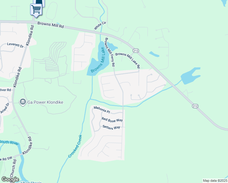 map of restaurants, bars, coffee shops, grocery stores, and more near 6731 Browns Mill Trail in Stonecrest