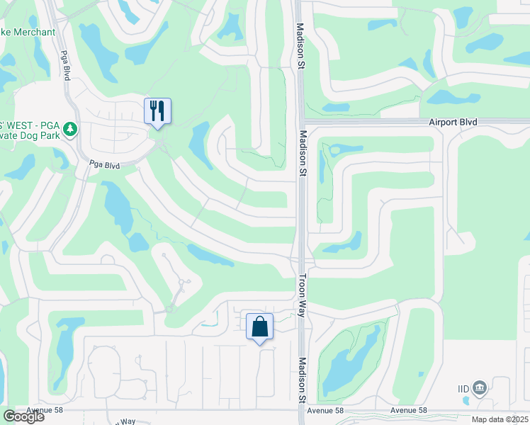 map of restaurants, bars, coffee shops, grocery stores, and more near 80862 Spanish Bay in La Quinta
