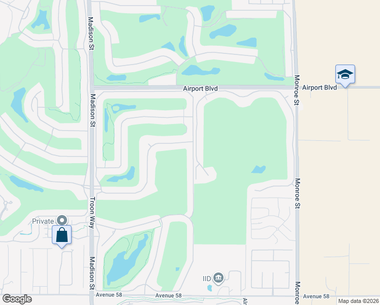 map of restaurants, bars, coffee shops, grocery stores, and more near in La Quinta
