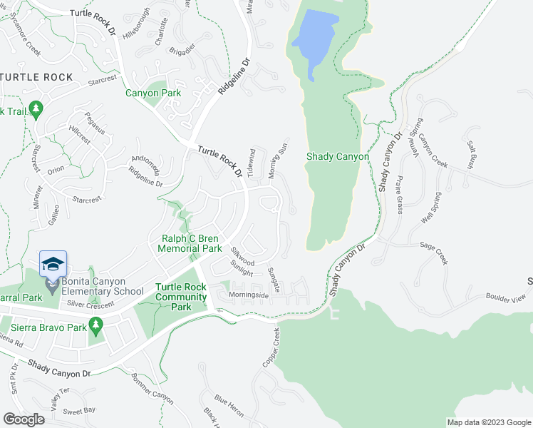 map of restaurants, bars, coffee shops, grocery stores, and more near 11 Rainbow Ridge in Irvine