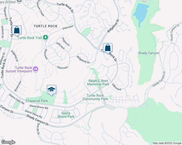 map of restaurants, bars, coffee shops, grocery stores, and more near 24 Southern Wood in Irvine
