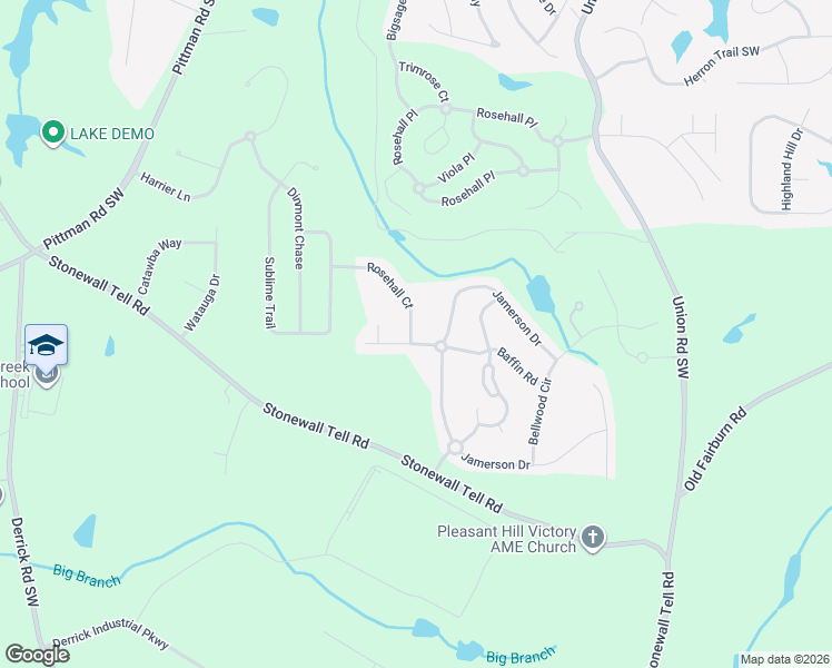map of restaurants, bars, coffee shops, grocery stores, and more near 5706 Jamerson Drive in Atlanta