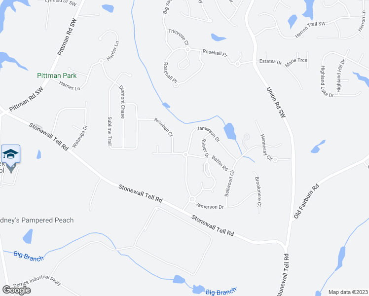 map of restaurants, bars, coffee shops, grocery stores, and more near 5706 Jamerson Drive in Atlanta