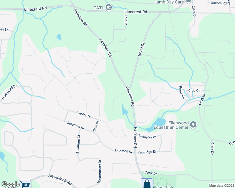 map of restaurants, bars, coffee shops, grocery stores, and more near 108 Bond Lake Drive in Ellenwood