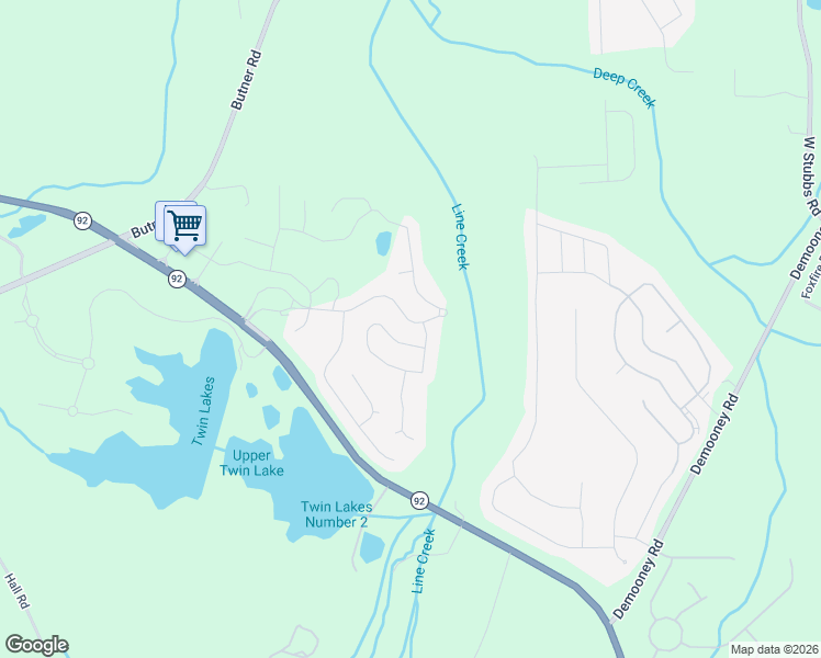 map of restaurants, bars, coffee shops, grocery stores, and more near 4484 Challedon Drive in Fairburn