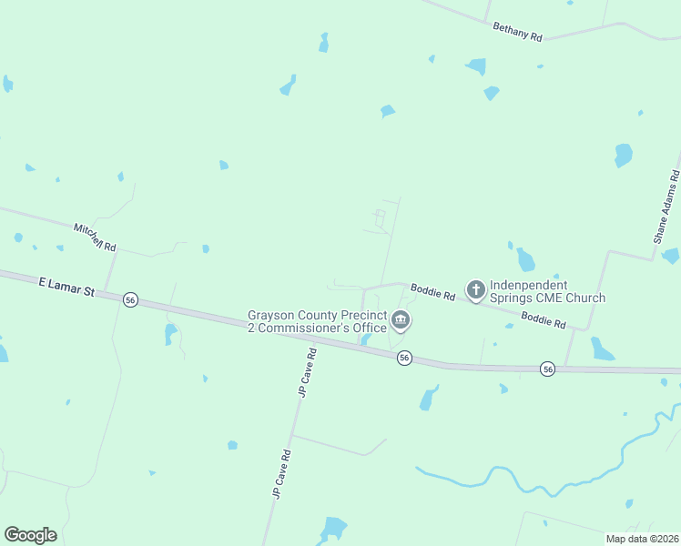 map of restaurants, bars, coffee shops, grocery stores, and more near 173 Boddie Road in Sherman