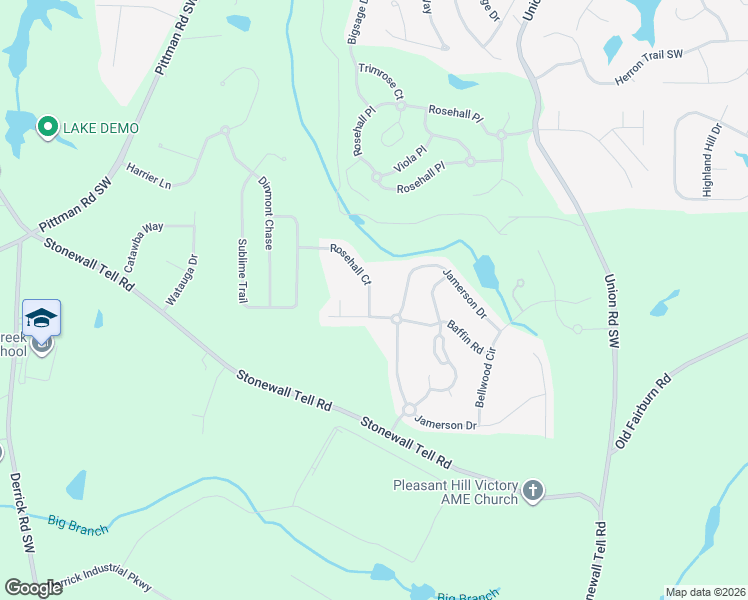 map of restaurants, bars, coffee shops, grocery stores, and more near 5706 Jamerson Drive in Atlanta