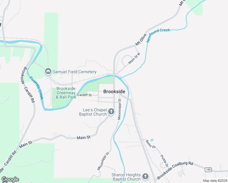 map of restaurants, bars, coffee shops, grocery stores, and more near in Brookside