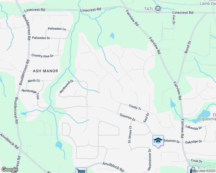 map of restaurants, bars, coffee shops, grocery stores, and more near 519 Trinity Tr in Ellenwood