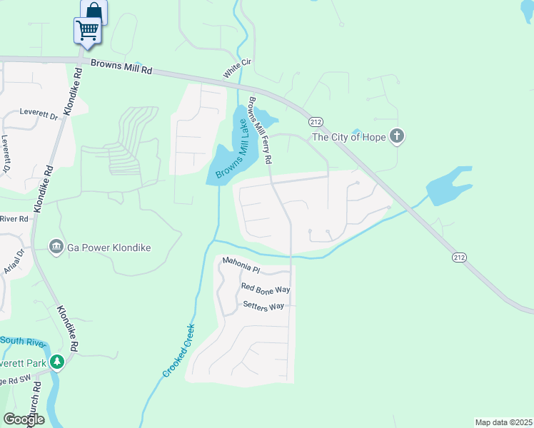 map of restaurants, bars, coffee shops, grocery stores, and more near 6728 Browns Mill Trail in Lithonia