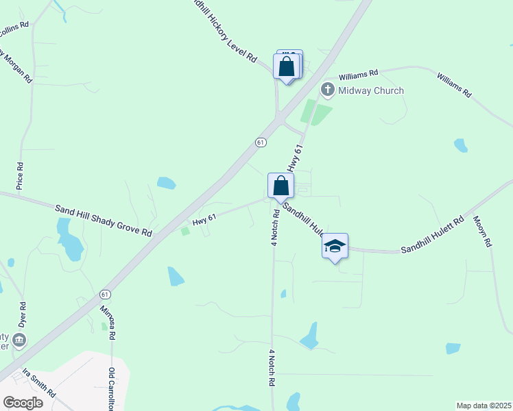map of restaurants, bars, coffee shops, grocery stores, and more near 3679 Carrollton Villa Rica Highway in Carrollton