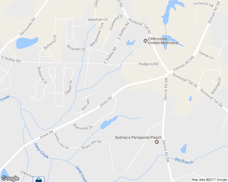 map of restaurants, bars, coffee shops, grocery stores, and more near 6325 Jones Road in College Park