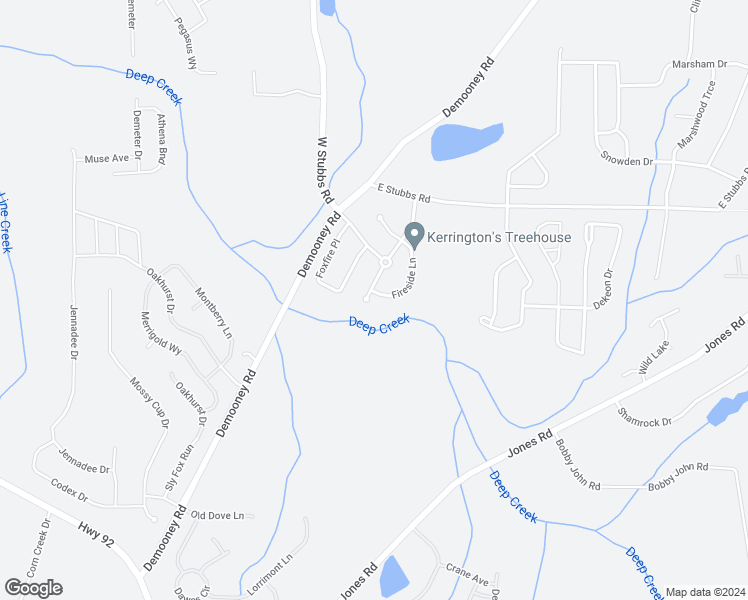 map of restaurants, bars, coffee shops, grocery stores, and more near 6886 Fireside Lane in Atlanta