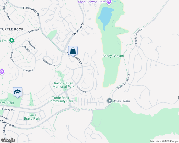 map of restaurants, bars, coffee shops, grocery stores, and more near in Irvine