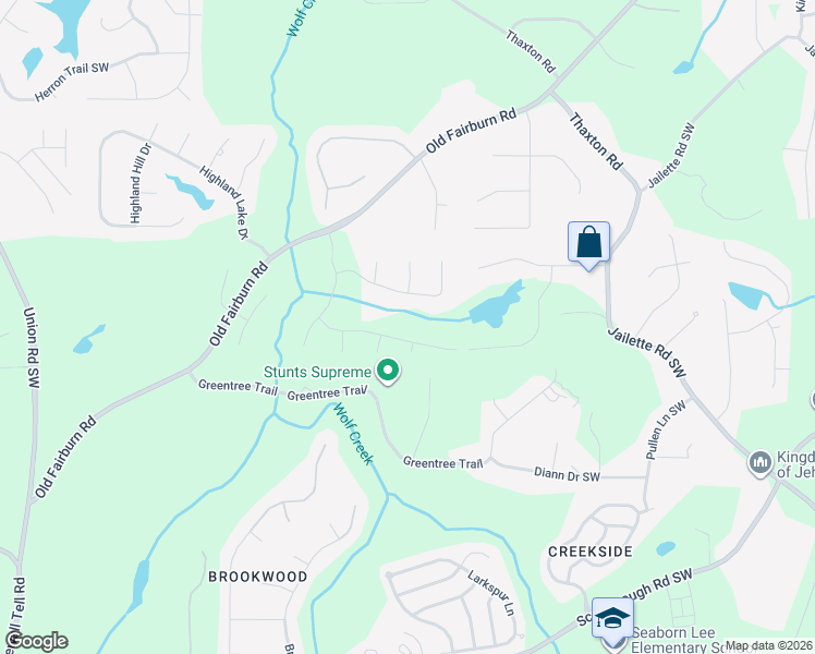 map of restaurants, bars, coffee shops, grocery stores, and more near 509 Fortner Lane in Atlanta