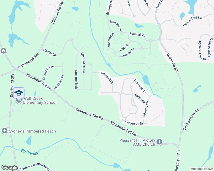 map of restaurants, bars, coffee shops, grocery stores, and more near 5673 Baffin Road in Atlanta
